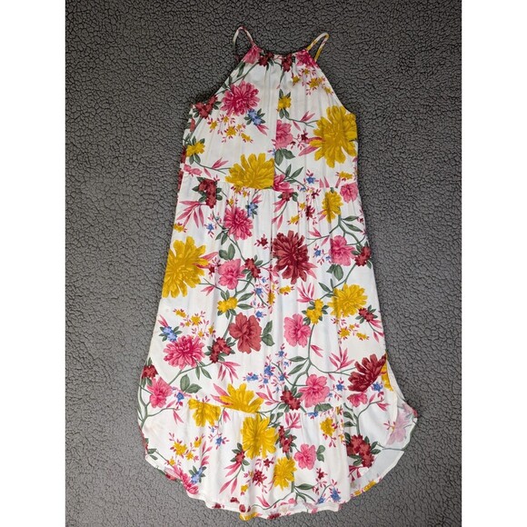 Old Navy Tulip-Hem Dress Girls XL (14) Floral Sleeveless Halter Neck Summer - Picture 11 of 12